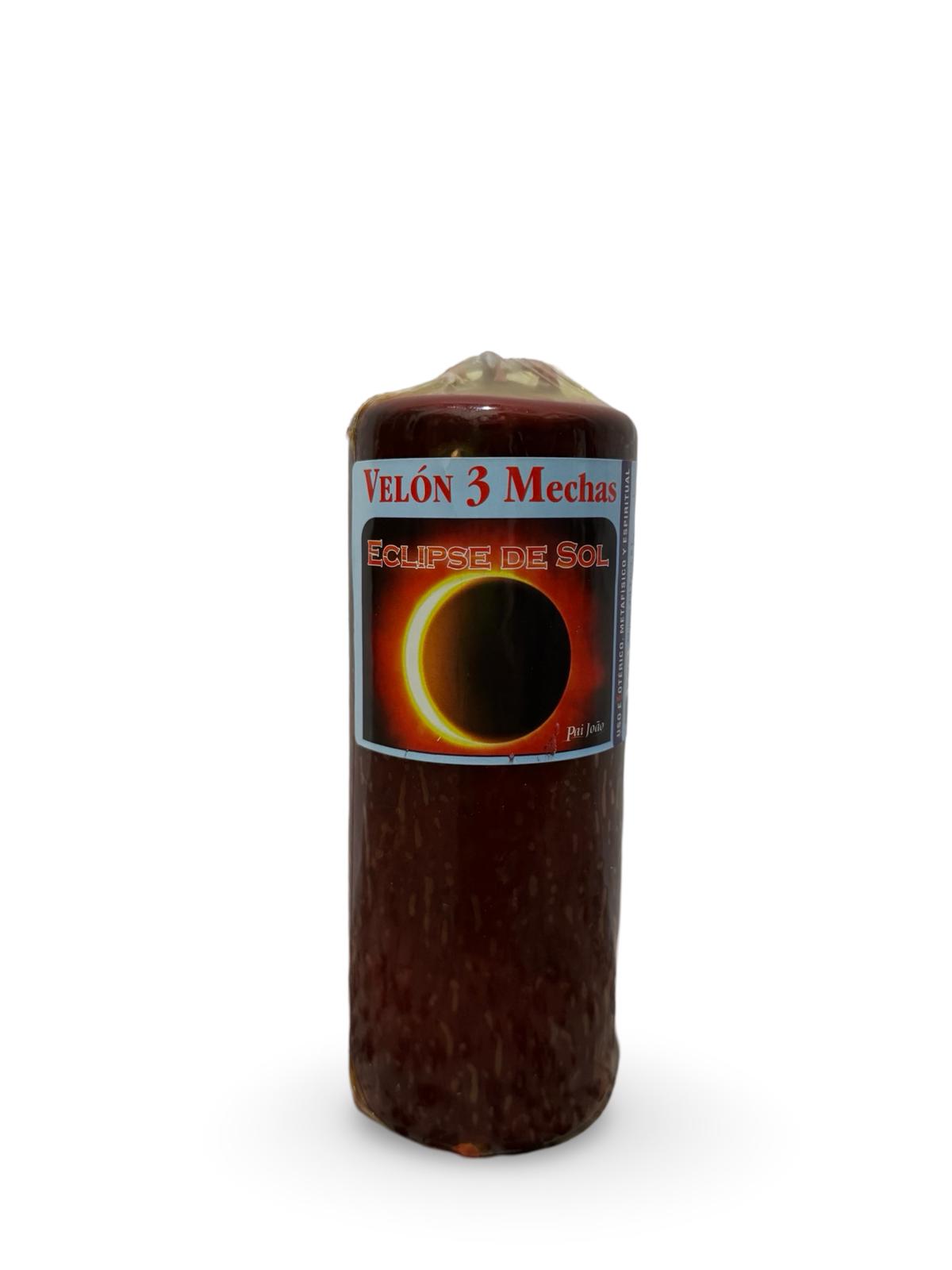 Velón de 3 Mechas Eclipse de Sol (Rojo): Poder, Pasión y Transformación